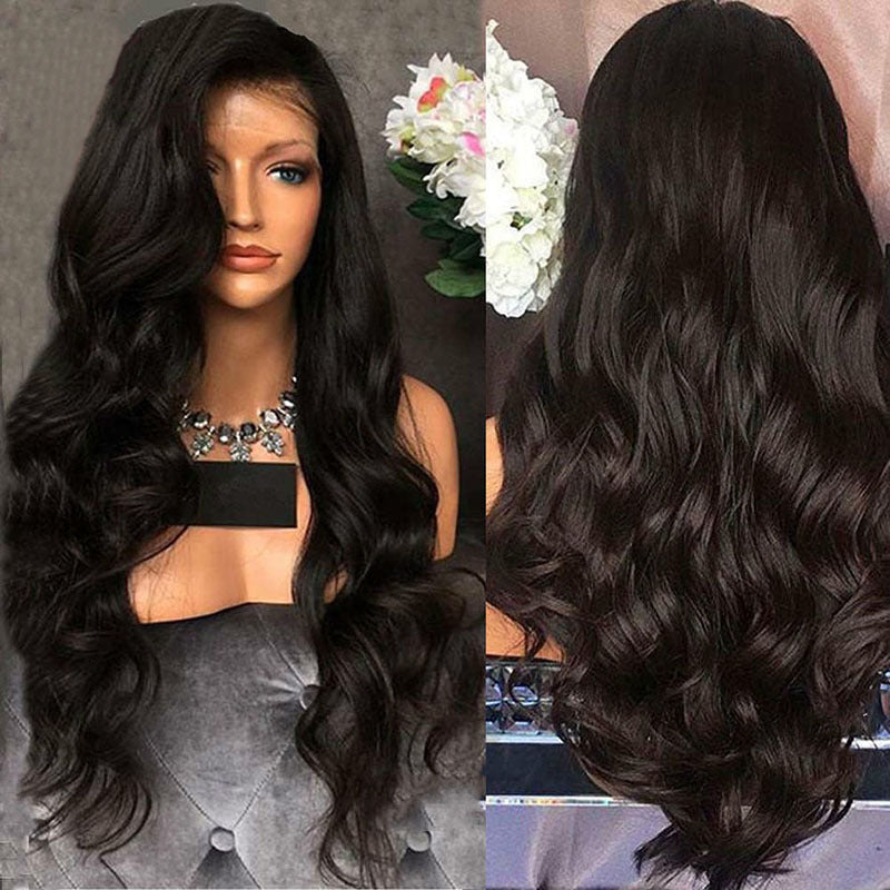 Mid-section big wave long curly wig